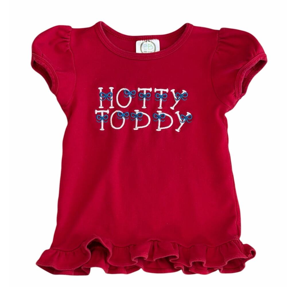 OLE MISS HOTTY TODDY Girls Custom Ruffle Top Size 5T